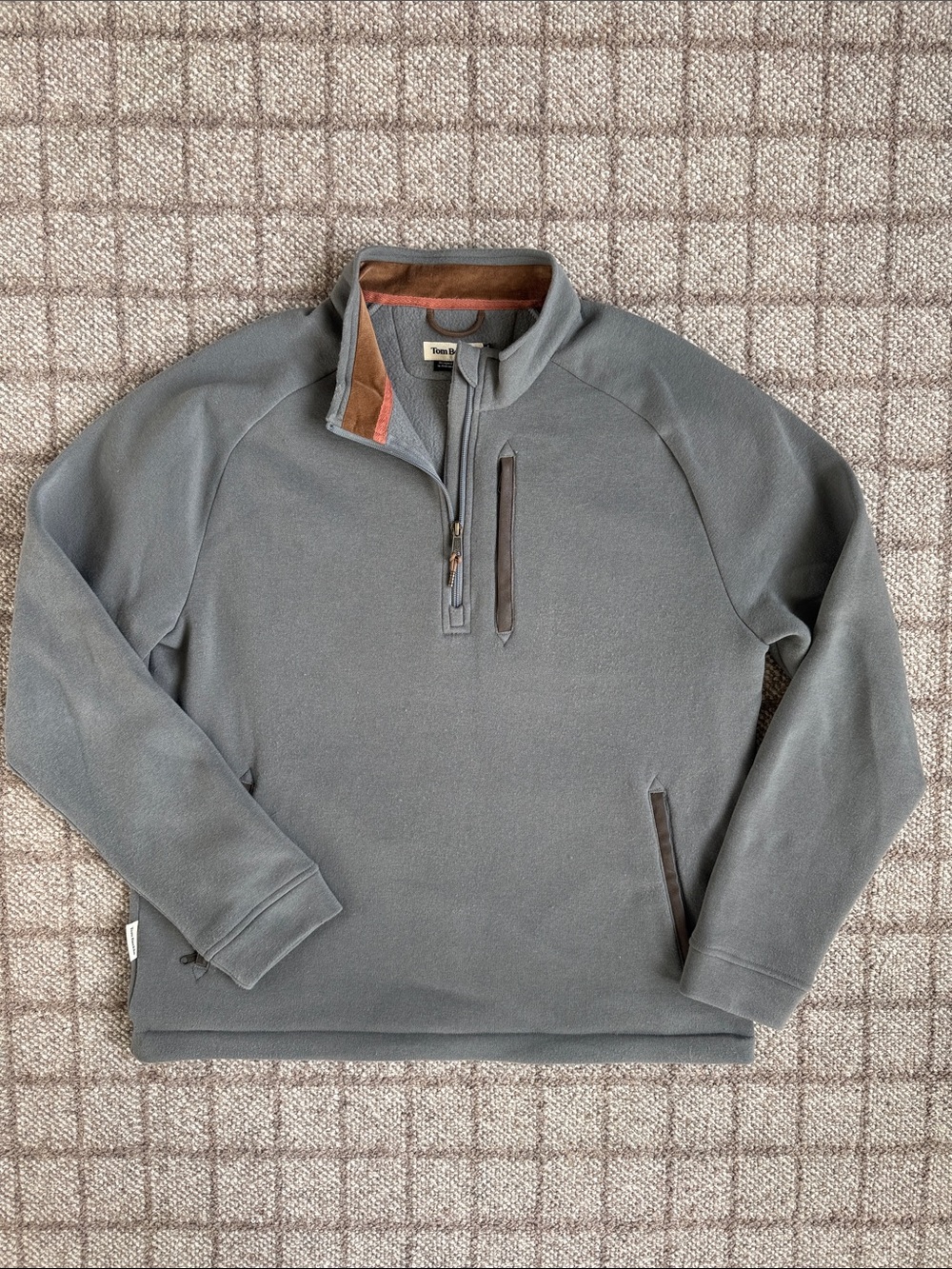 Men's Tom Beckbe Warren Quarter Zip Gray Size L